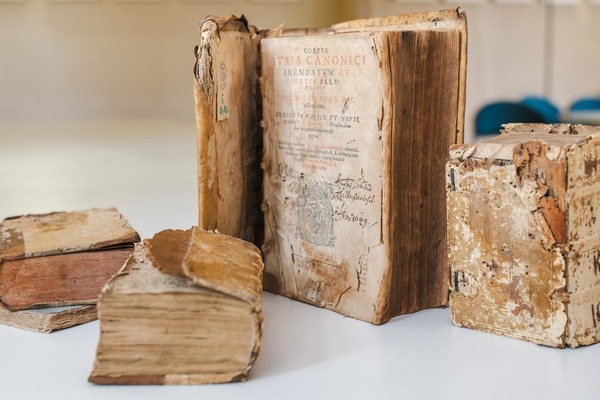 geschädigte Bücher, Foto: Jan Arndt