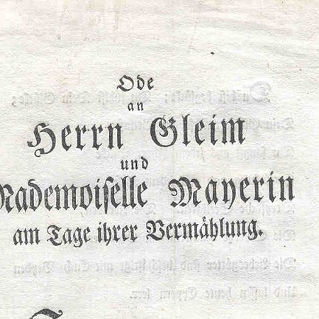 Ode zur Vermählung