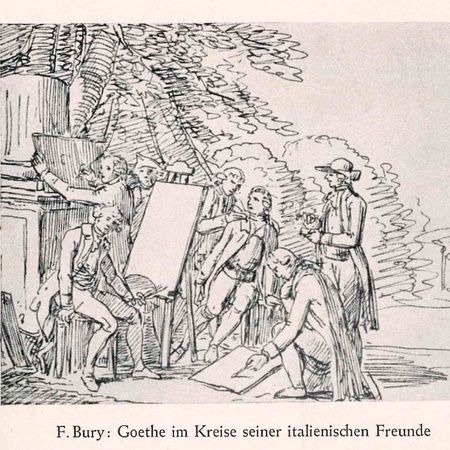 Goethe im Kreise seiner italienischen Freunde_Bestand Gleimhaus