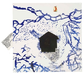 Gleims Hüttchen, Collage von Olaf Wegewitz, 2025