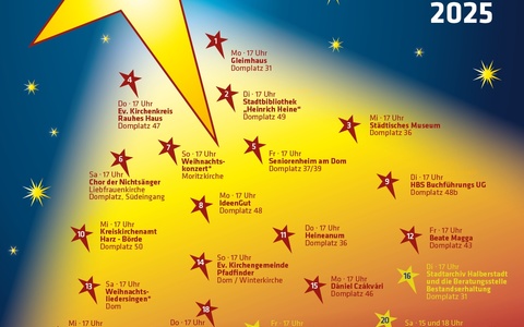 Plakat Lebendiger Adventskalender 2025; Jörg Loose/Ideengut 