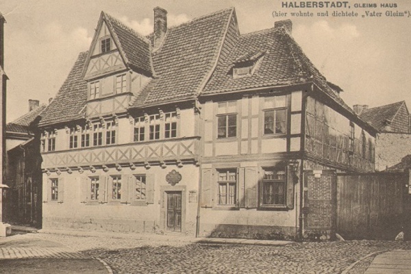 Im Jahr 1912 war Kafka in Halberstadt und schrieb seinem Freund Max Brod eine Gleimhaus-Postkarte.